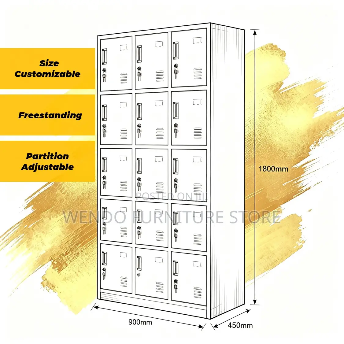 Office Cabinet; 15 Drawers Lockable Office Store Cabinet
