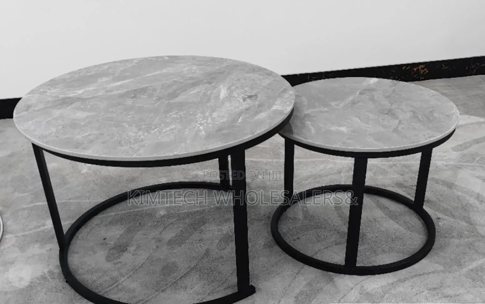 Marble Nesting Coffee Table Black