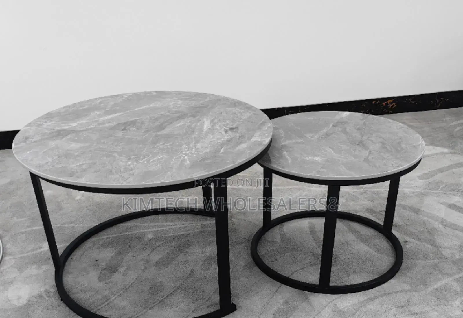 Marble Nesting Coffee Table Black