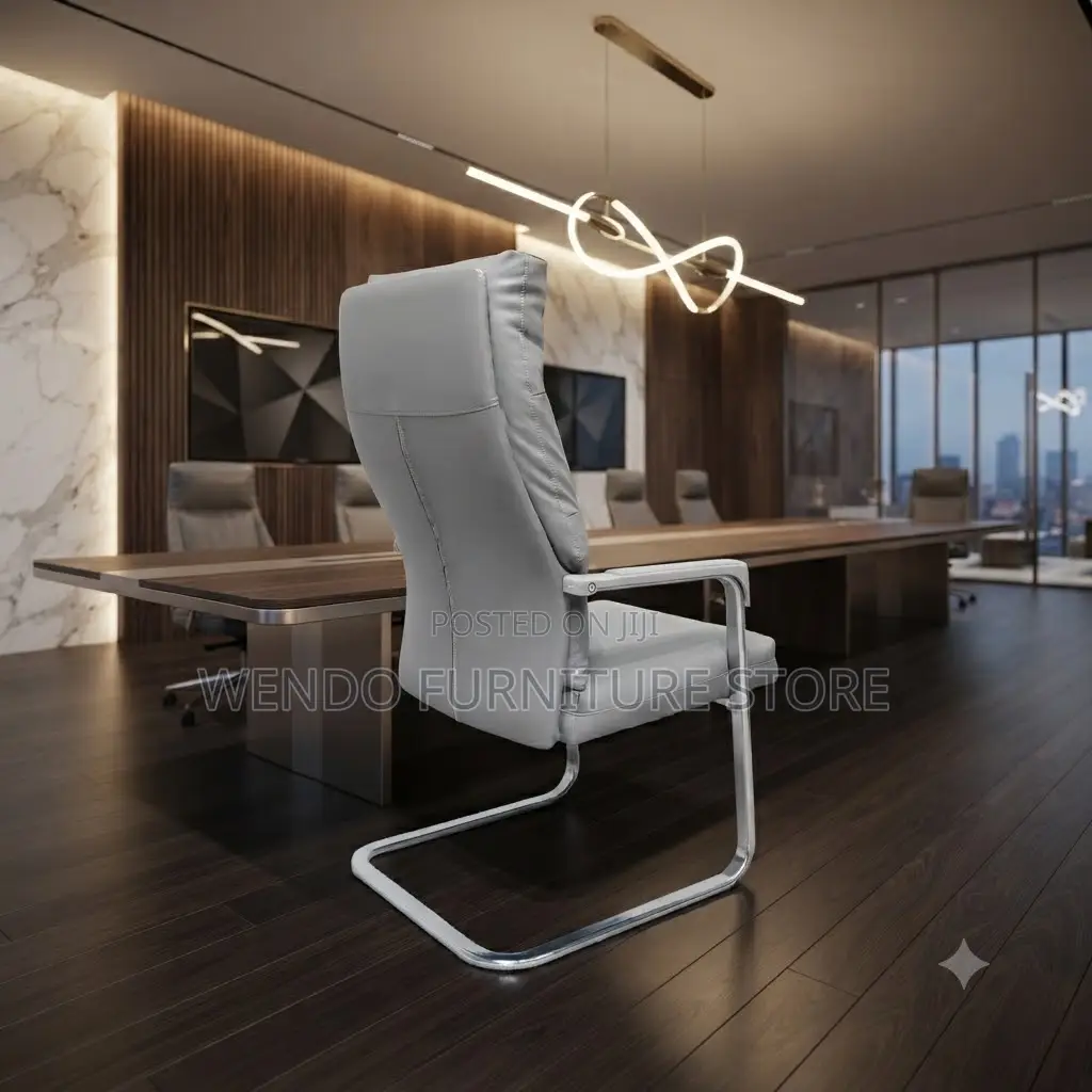 Office Chairs; Leather High Backrest Visitors Welcome Chairs