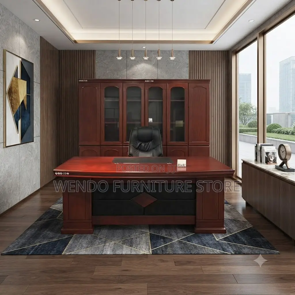 Office Desk; 2 Meters Executive Mahogany Office Boss Management Desk