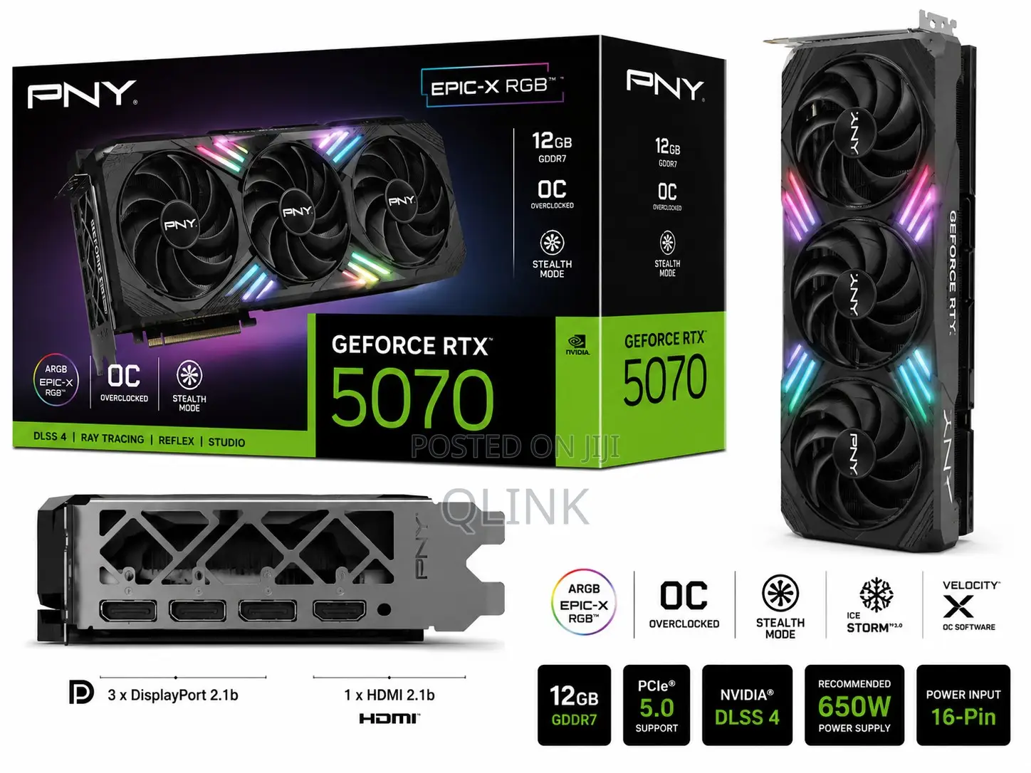 Pny Geforce RTX 5070 Argb Epic-X 12gb Gddr7 Graphics Card,