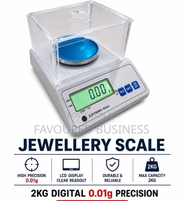 Reliable Jewell Scale Max Capacity 2kg/ Durable Scale for Jewellery