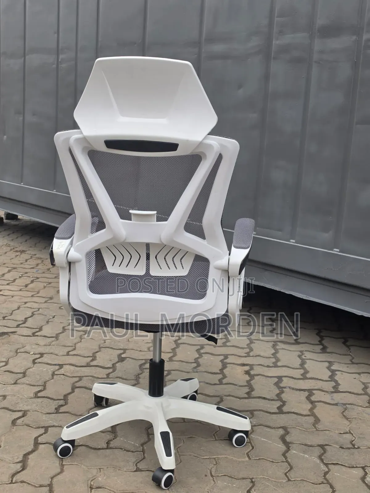 New Ergonomic White Back High Back Office Chair +Footrest