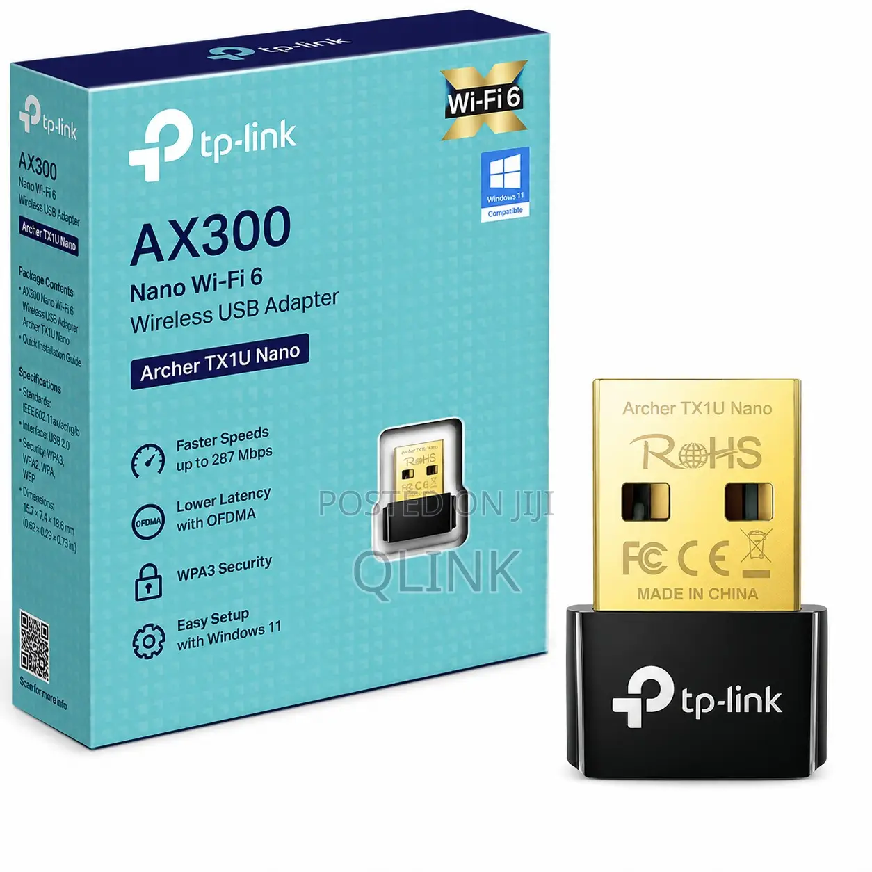TP-Link AX300 Nano Wi-Fi 6 - TL-ARCHER TX1U NANO