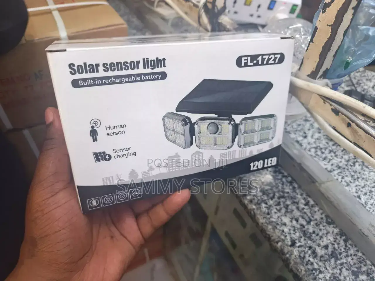 120 LED Solar Outdoor Security Light With Human Sensor