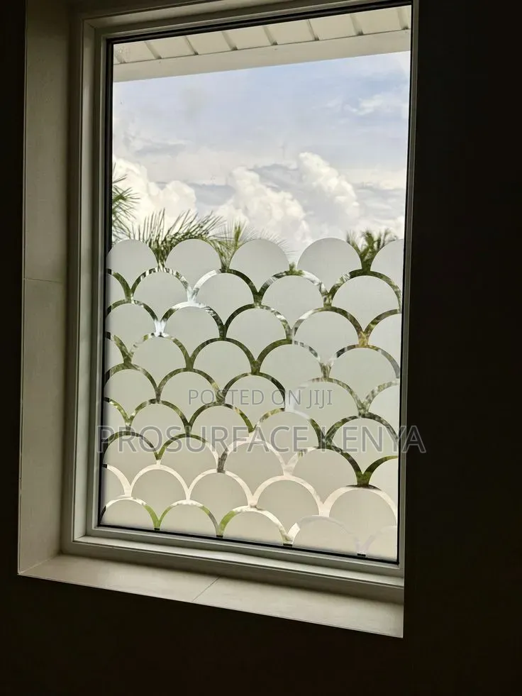 Elegant Frosted Film Designs for Glass Partitions