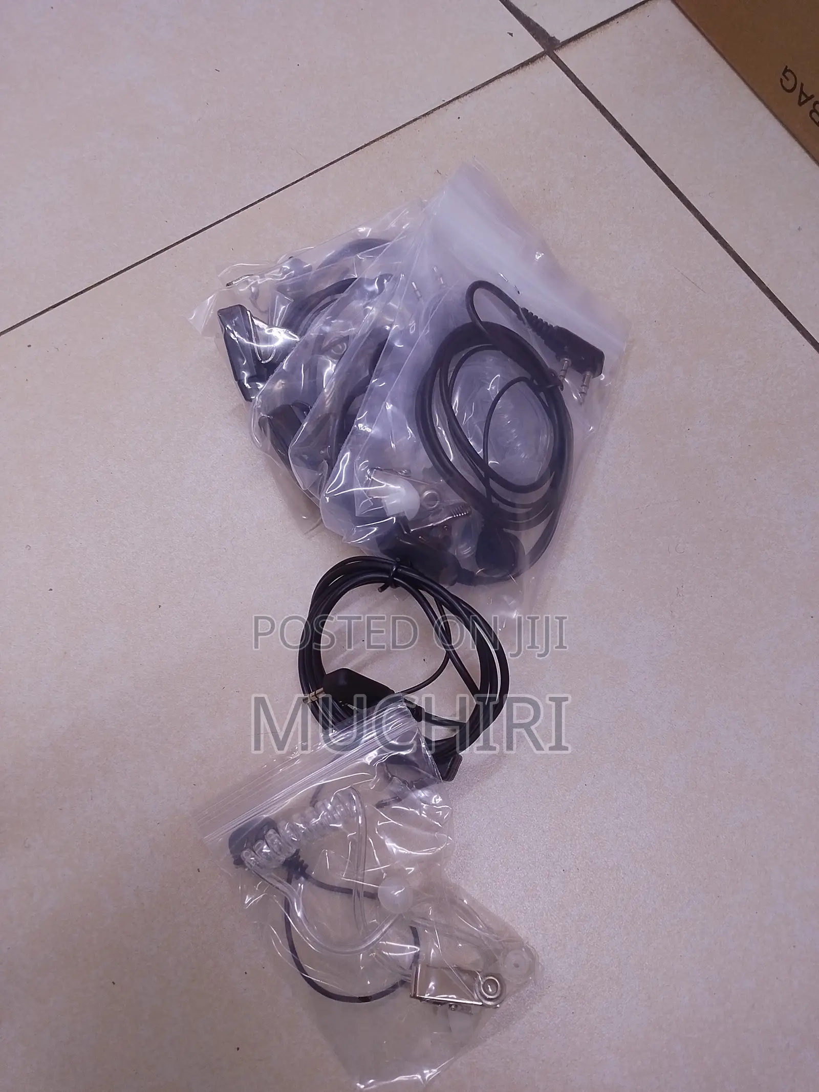 Fbi 2-Pin Acoustic Tube Walkie Talkie Earpiece With PTT