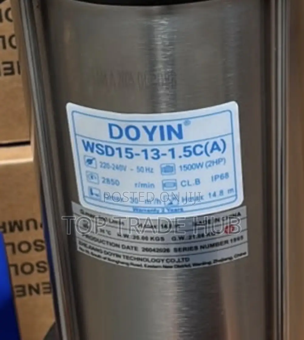 WSD15-13-1.5C Doyin Sewage Submersible Water Pump 2.0HP 1500W 15m Head