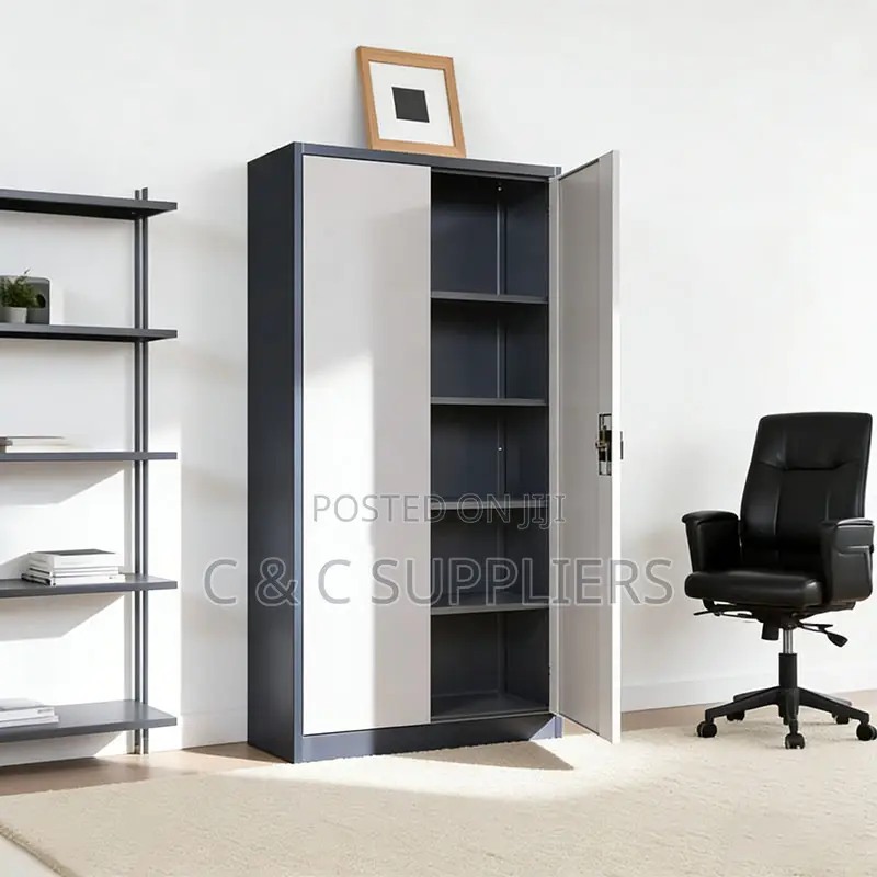 2 Doors Steel File Cabinet-Gray