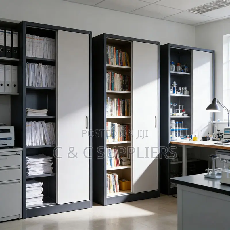 2 Doors Steel File Cabinet-Gray