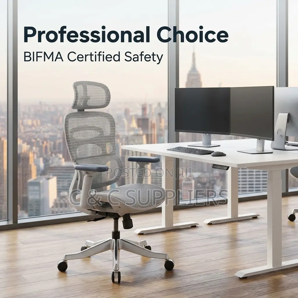Modern White Ergonomic Study Chair.