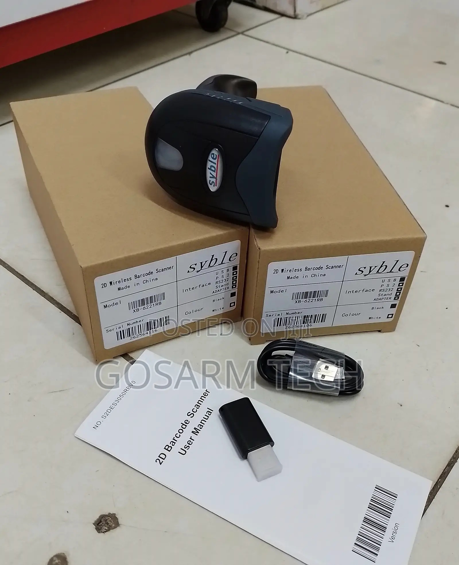 XB-6221RB Wireless Barcode Scanner – Rechargeable Cordless Scanner