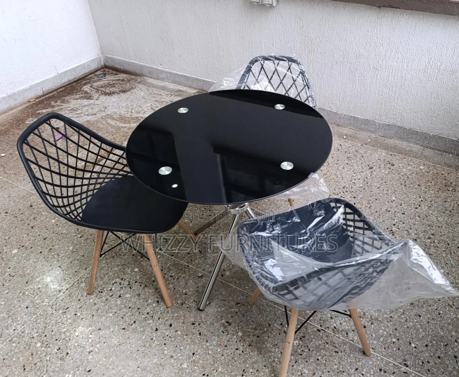 Designer Glass Top Dining Set