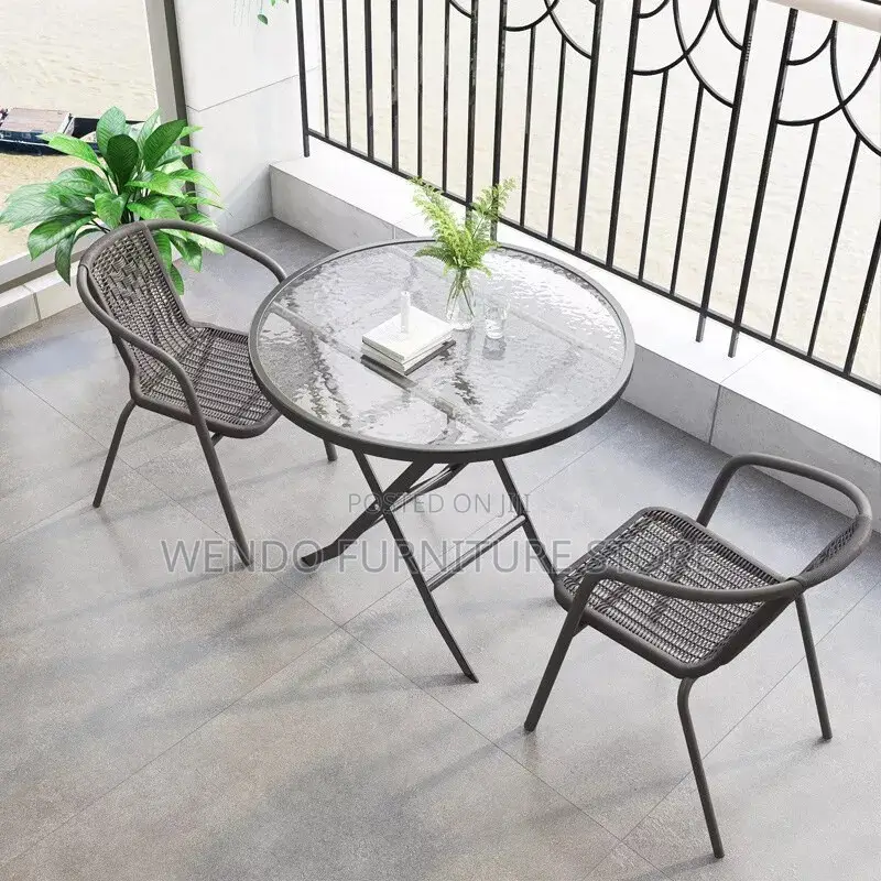 Home Chair; Foldable Outdoor Balcony Four Seater Set