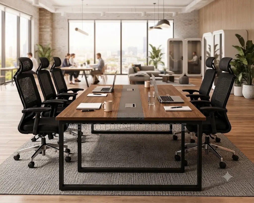 Boardroom Table; 240CM Brown-Wooden Staff Tables