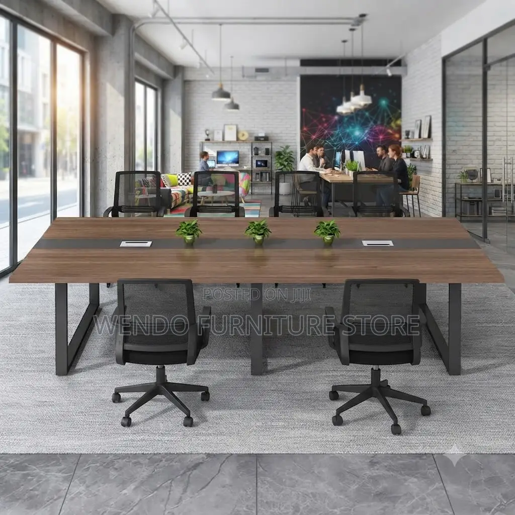 Boardroom Table; 240CM Brown-Wooden Staff Tables