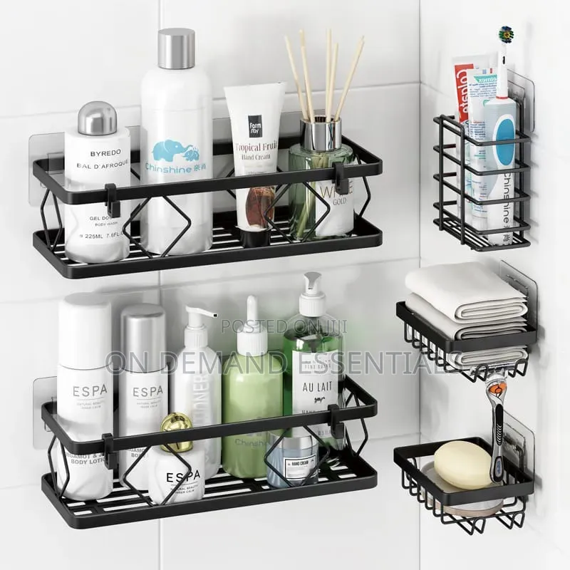 5-Piece Wall-Mounted Bathroom Organizer Set