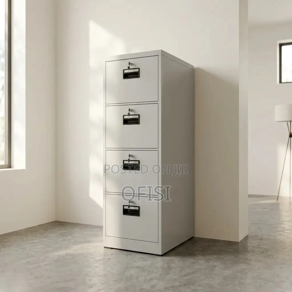 Office Cabinet; 4 Drawer Filing Cabinet With Individual Locks