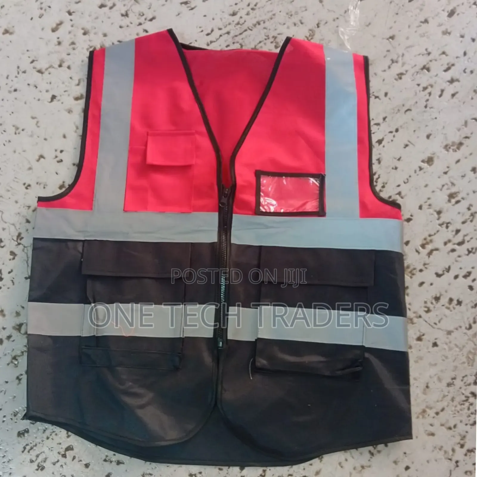 Reflective Vest With Zipper and Pockets
