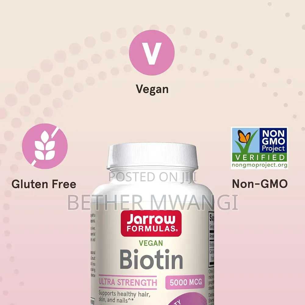Jarrow Biotin Ultra Strength 5000 McG, Hair, Skin, and Nails in Kenya