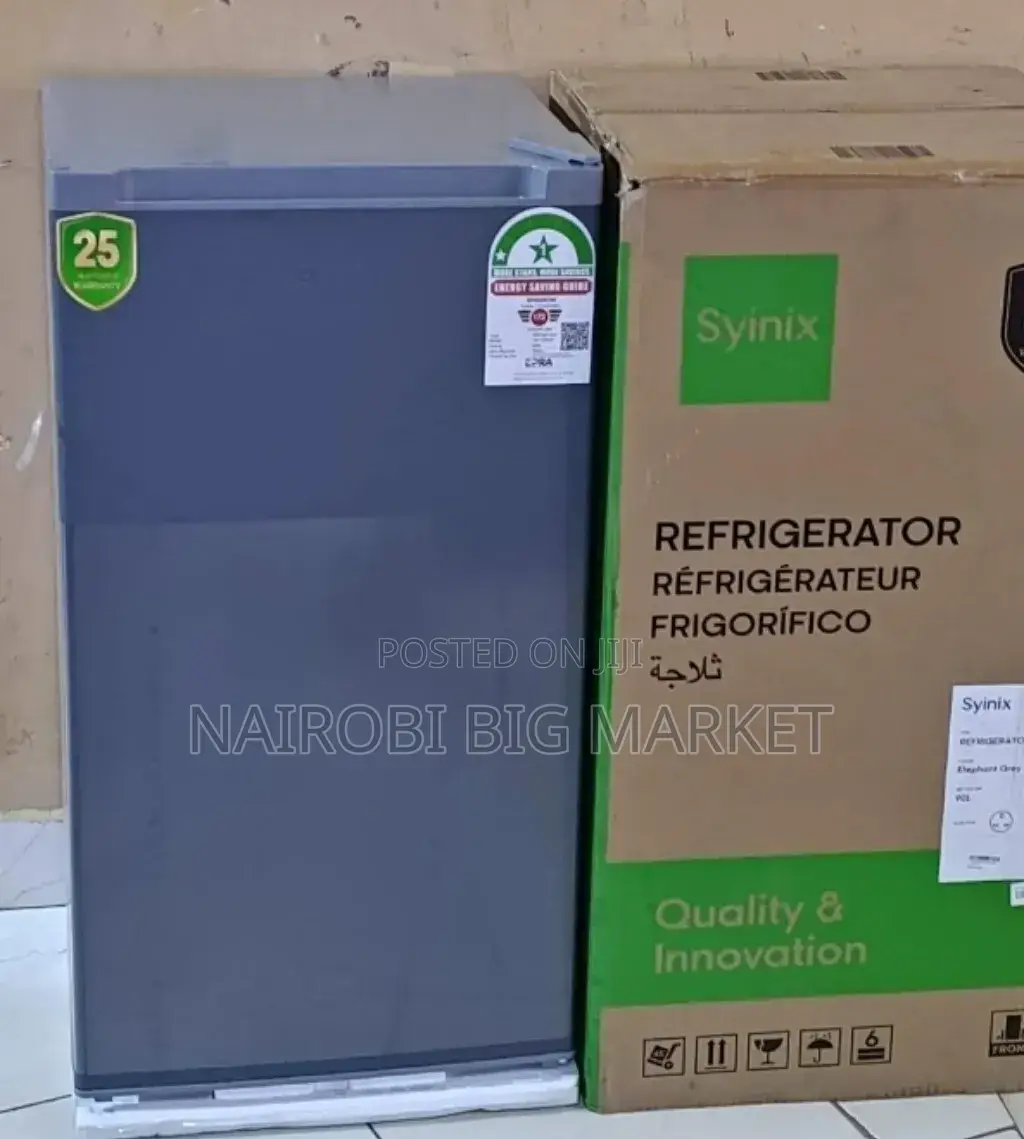 Syinix 90 L Refrigerator With Metallic Gray Finish