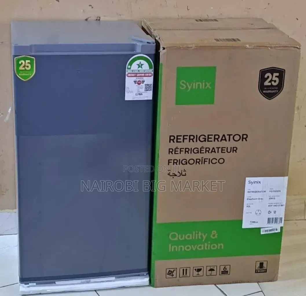 Syinix 90 L Refrigerator With Metallic Gray Finish