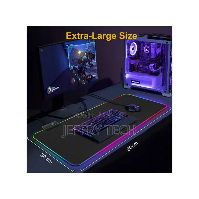 RGB Led Computer Keyboard Game Mouse Pads 800x300x3mm