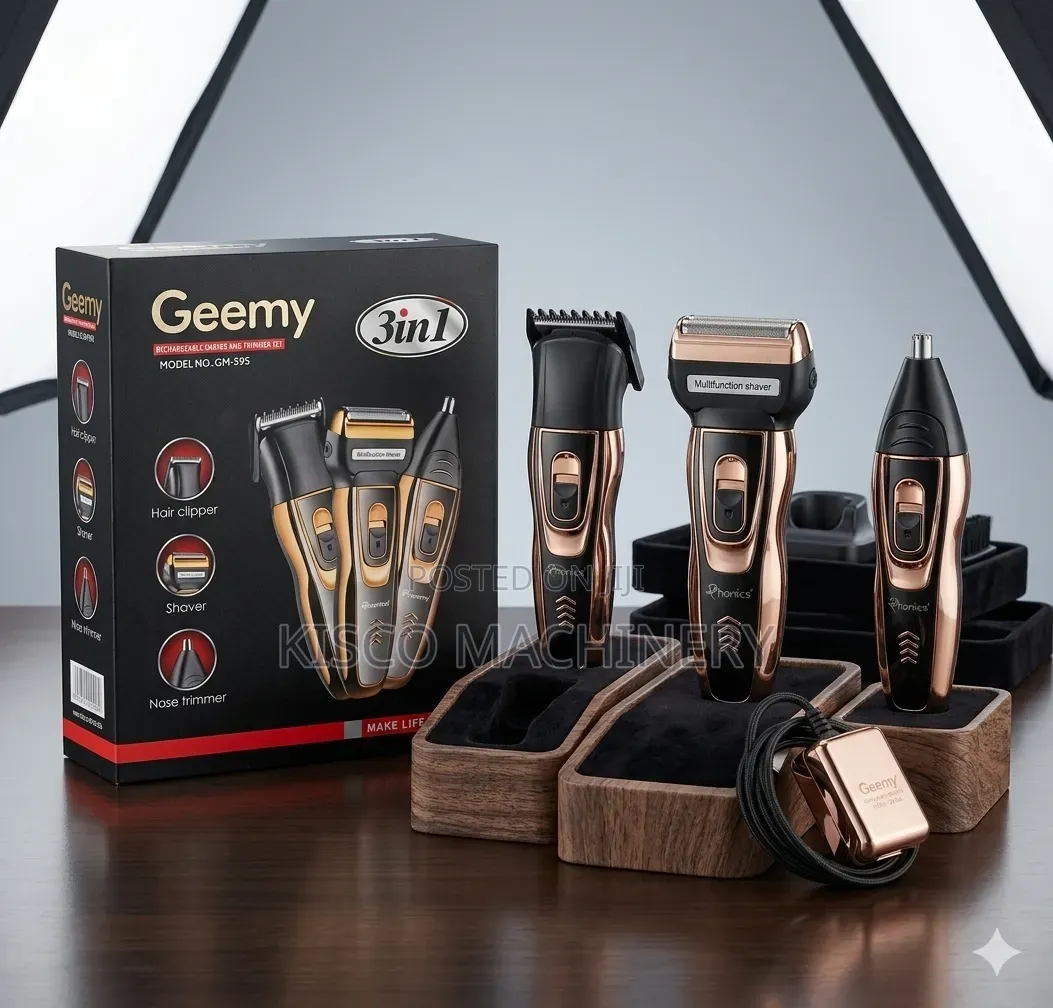 Geemy 3-in-1 Rechargeable Trimmer/Shaving Machine