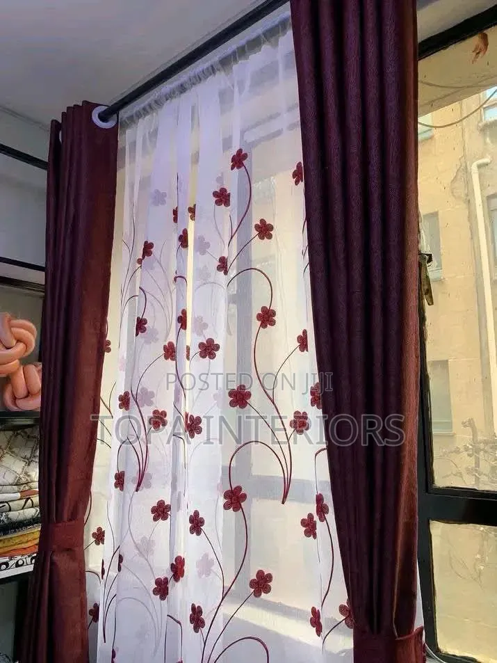 Beautiful Maroon Curtains for House Privacy