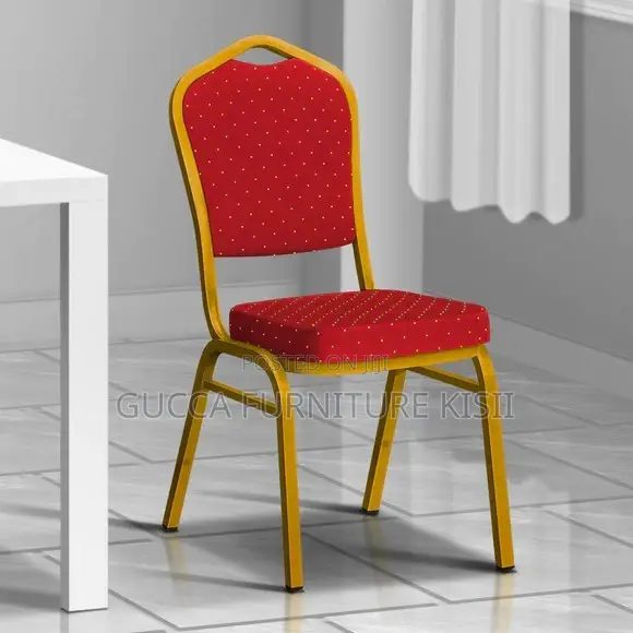 Office Chair; Red Stackable Conference Chair