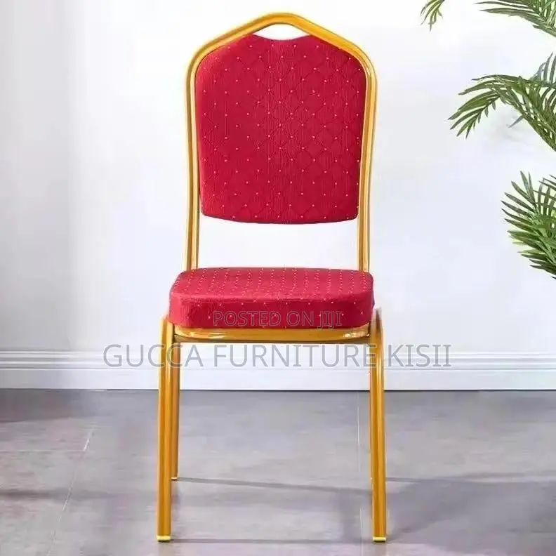 Office Chair; Red Stackable Conference Chair