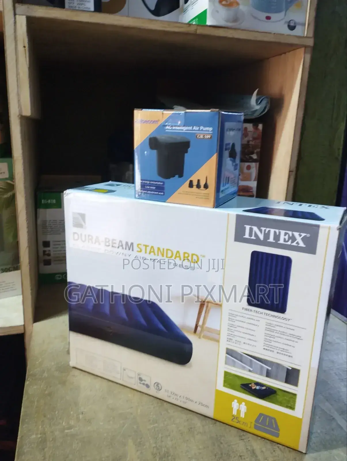 Intex 4×6 Inflatable Air Mattress With Soft Flocked Surface