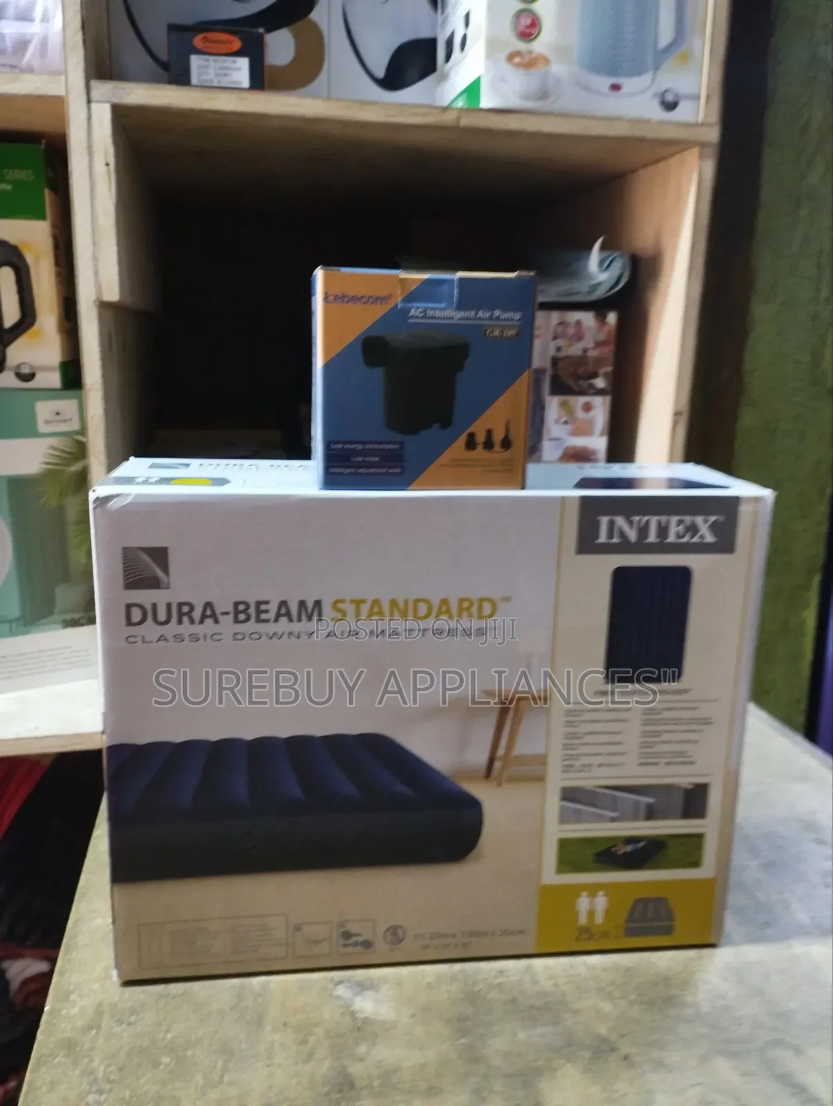 Intex 4×6 Inflatable Air Mattress With Soft Flocked Surface