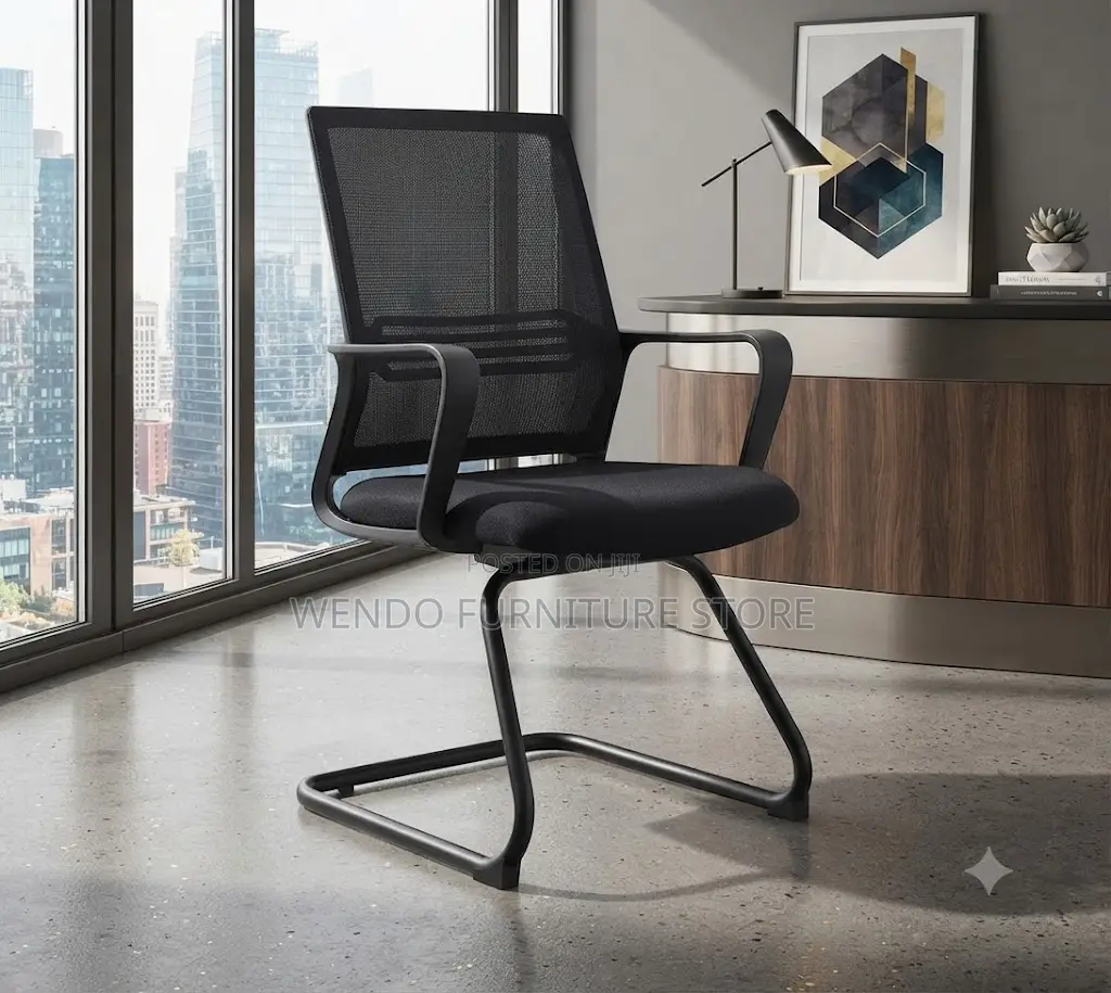 Office Chairs; Mid Back Office Reception Fabric Chairs