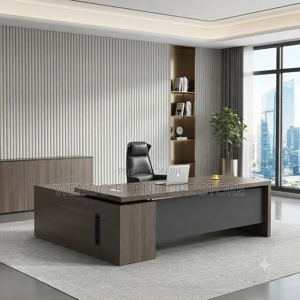 Office Desk; 180cm Executive L Figure Office Desk
