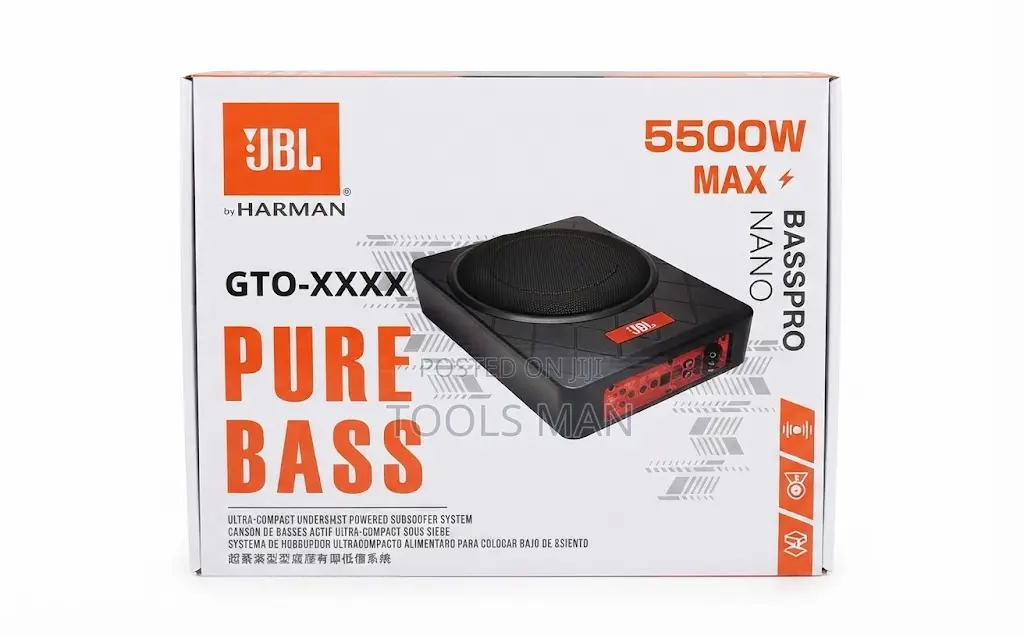 JBL BassPro Nano 5500W Underseat Active Car Pure Bass Audio Subwoofer