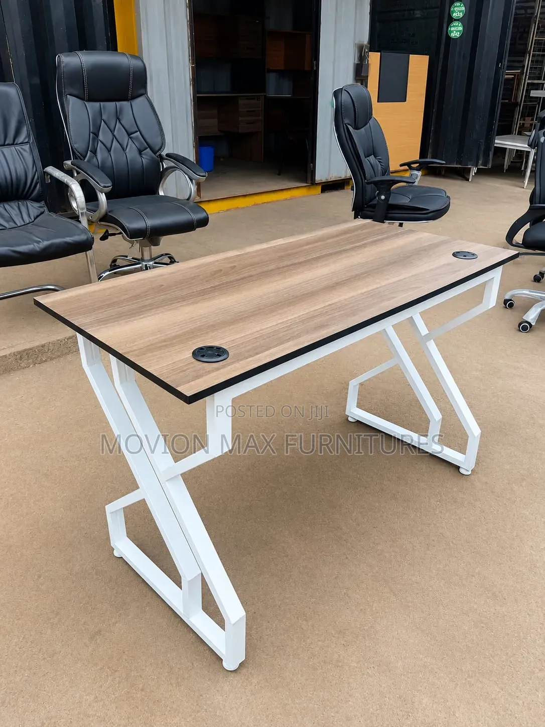 Laptop White Metallic Office Table