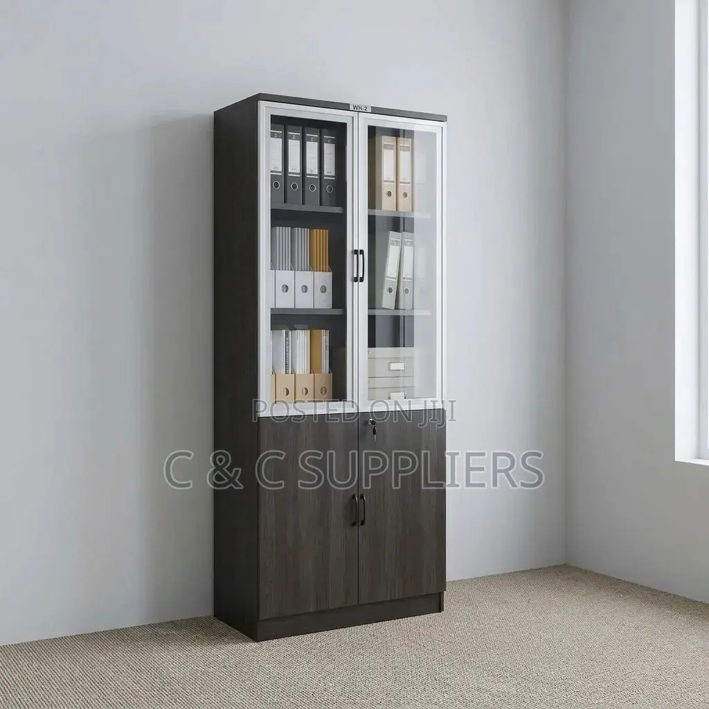 Lockable Wooden File Cabinet.