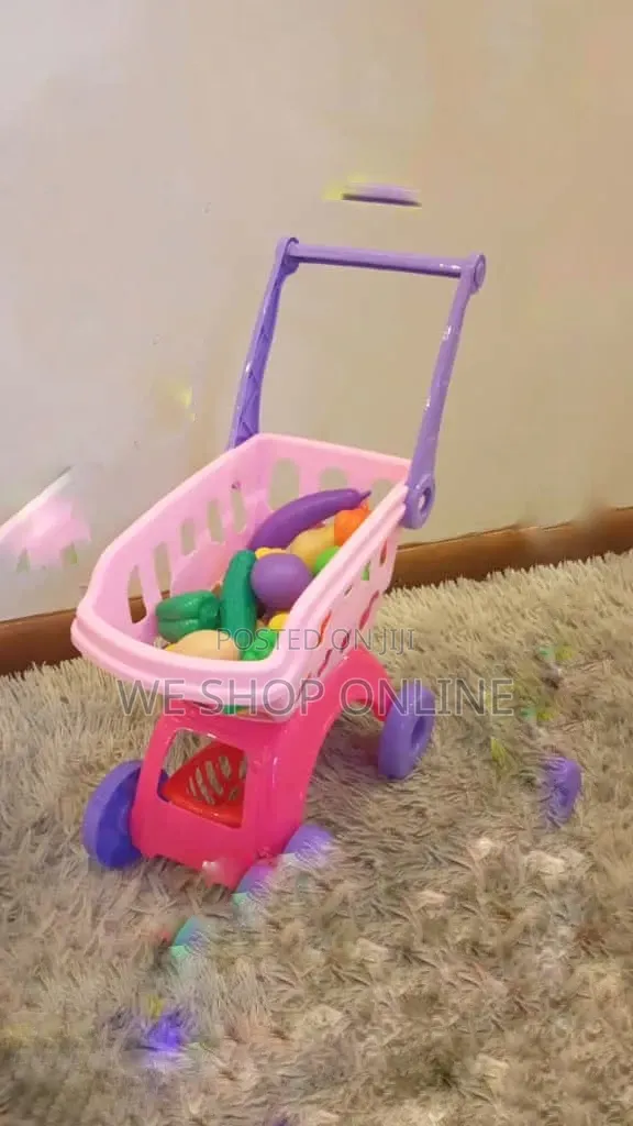 2pc, Set Kids Kitchen Play House Shopping Trolley Supermarket Carts