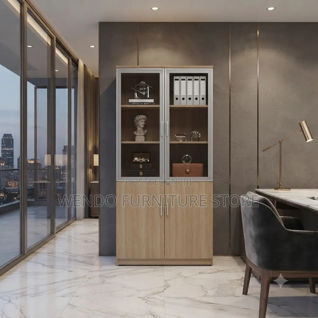 Office Cabinet; Two Doors Wooden Files Docs Cabinet