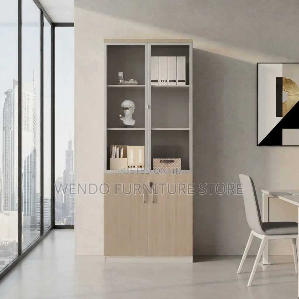 Office Cabinet; Two Doors Wooden Files Docs Cabinet