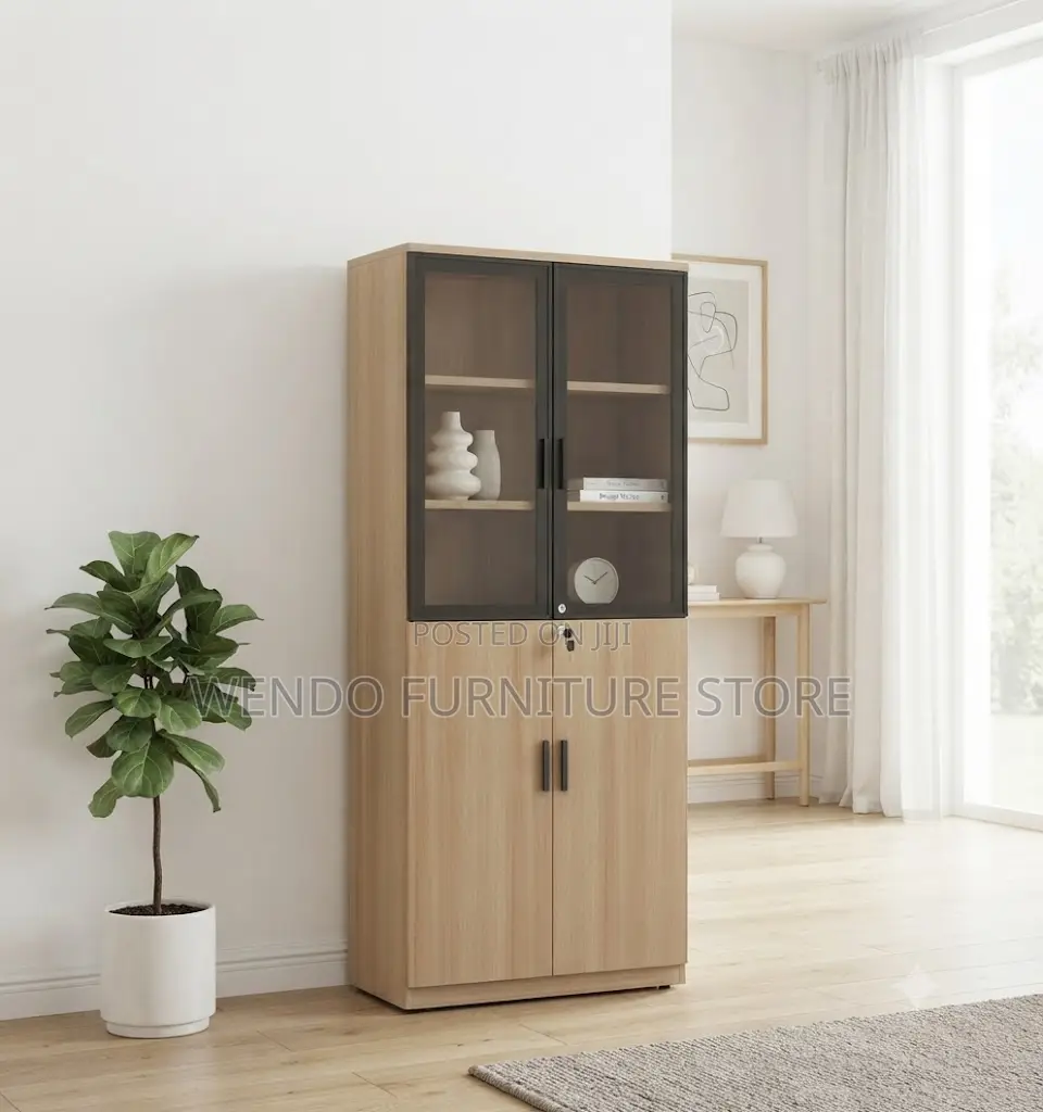 Office Cabinet; Two Doors Wooden Files Docs Cabinet