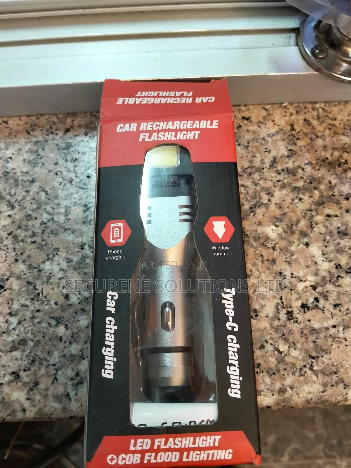 Car Rechargeable Flashlight, Model KXK-169 (Dual Front LEDs).