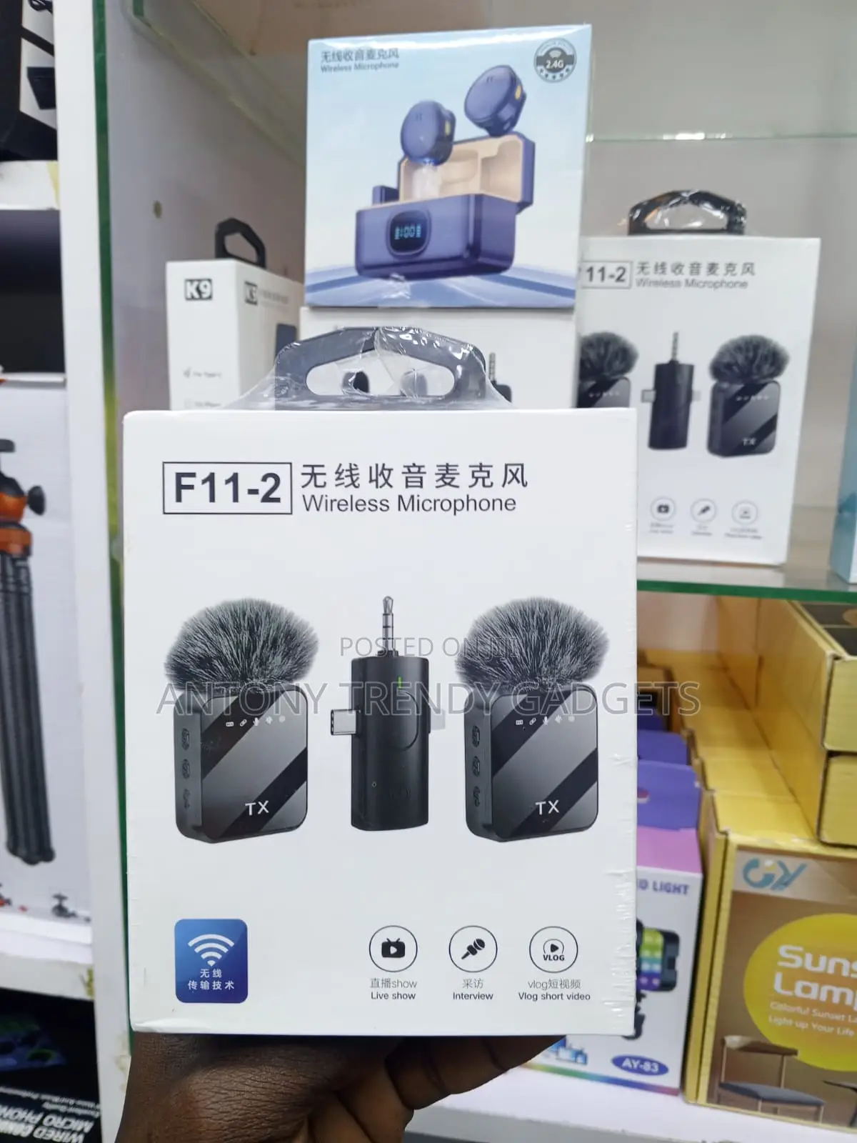 F11-2 Wireless Recording Microphone With Type-C Lightning