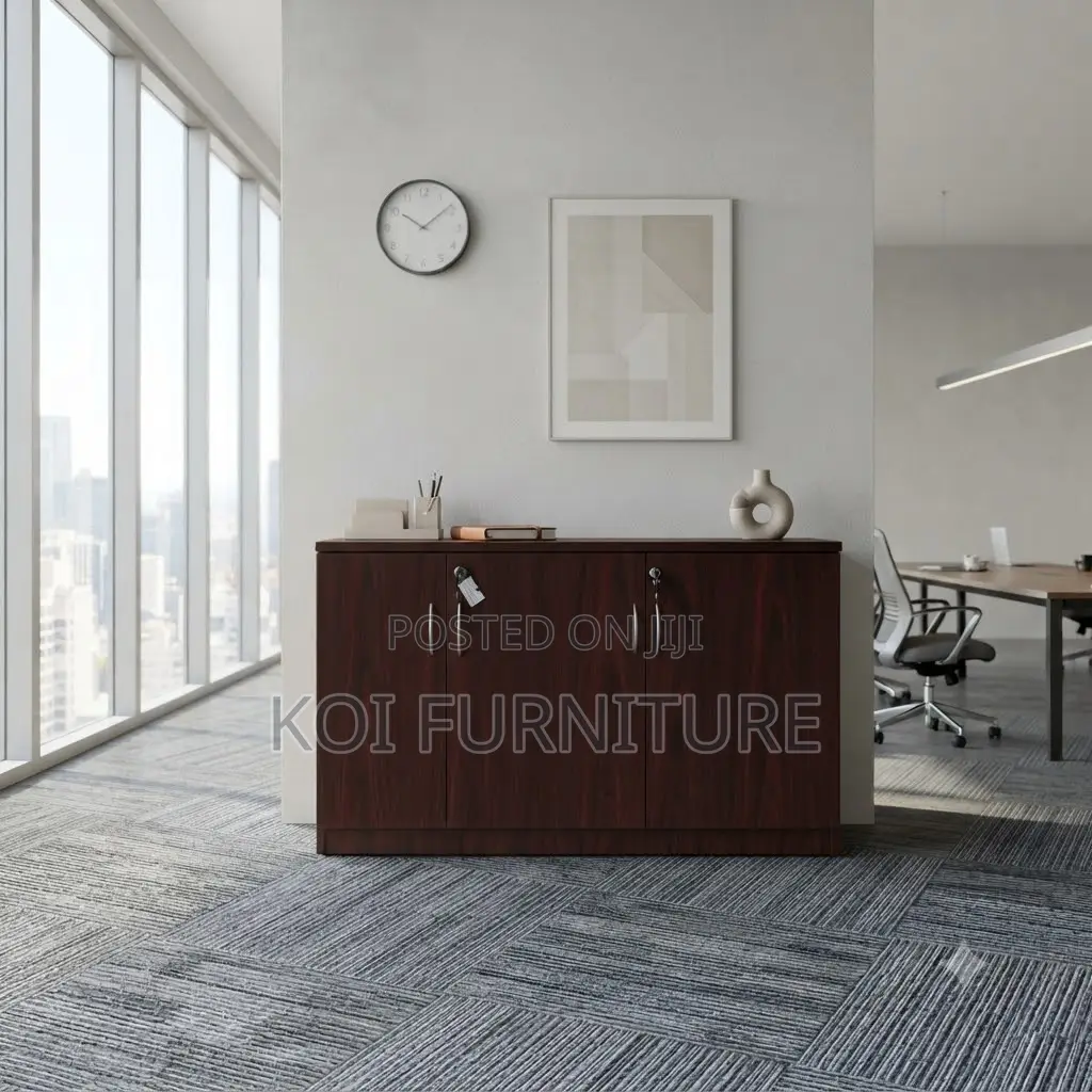Office Cabinet; Wooden Executive Credenza Files Cabinet