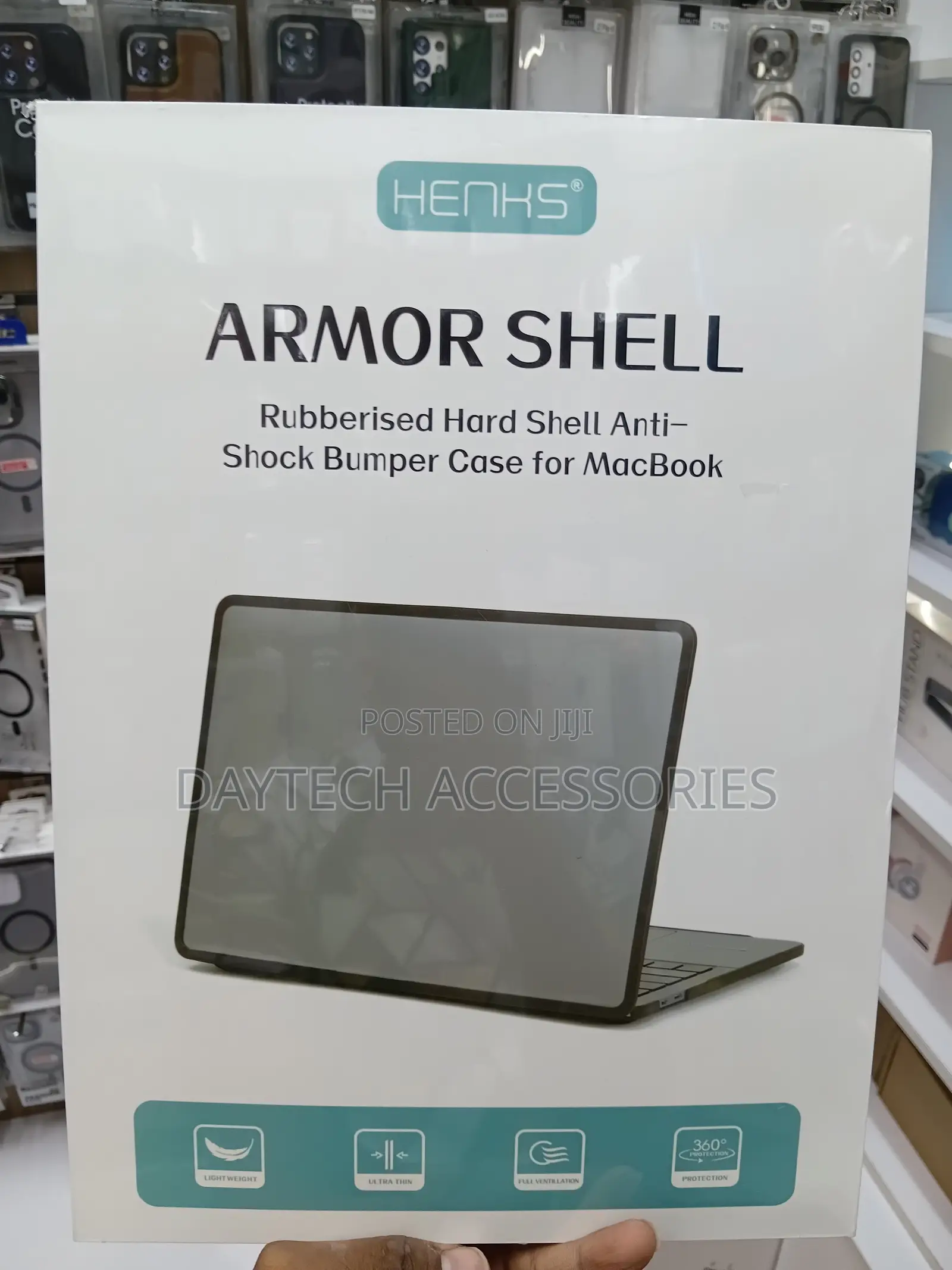 Henks Brand Armor Hard Shell Anti-Shock Bumper Case for MacBook.