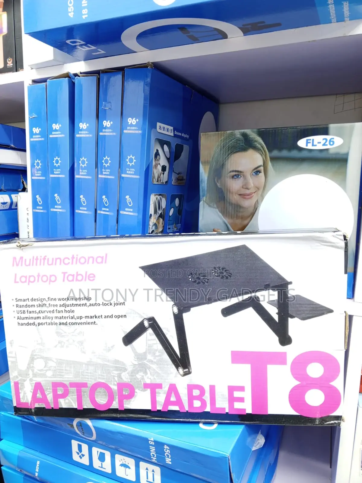 T8 Ergonomic Laptop Table With 360° Rotating Legs