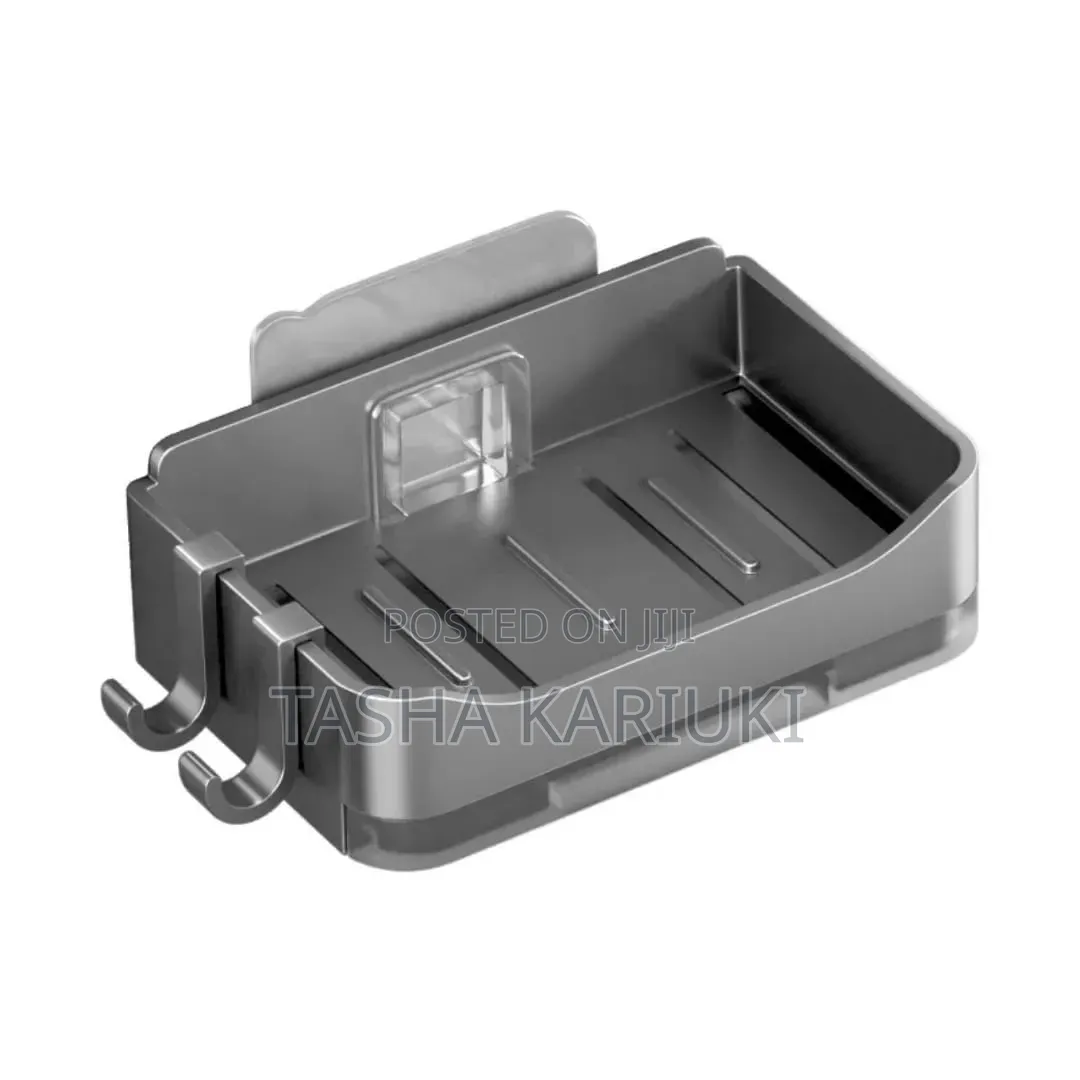 *Soap Dish With Drain Tray and 2 Hooks*