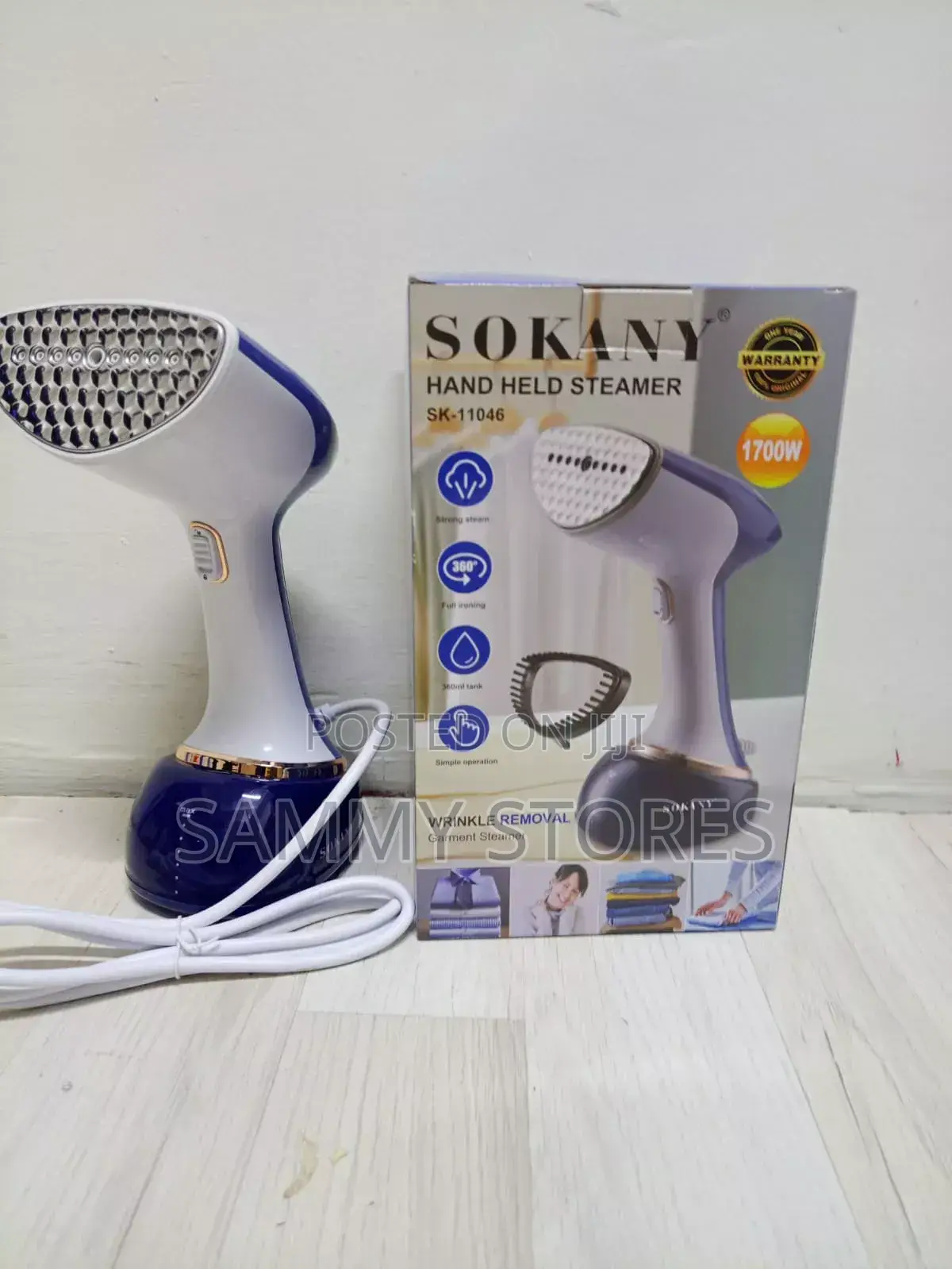 SOKANY 1700W Handheld – Portable Clothes Steamer for Wrinkle Removal